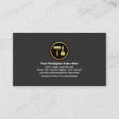 ミニマリストの黒いレイヤ金ゴールド線 名刺 (裏面)