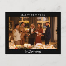 ミニマリストの黒い幸せな新年の写真