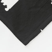 ミニマリストの黒と白のクリスマスツリーパターン フリースブランケット (角)