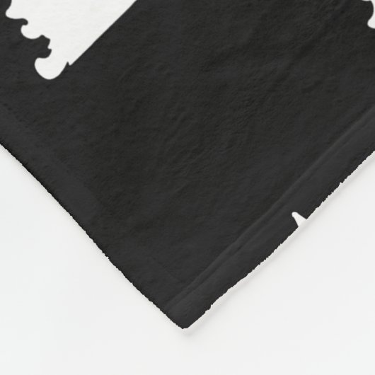 ミニマリストの黒と白のクリスマスツリーパターン フリースブランケット (角)