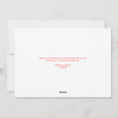 ミニマリストの黒と赤のラインアート友情の日 シーズンカード (裏面)