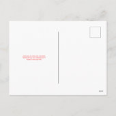 ミニマリストの黒と赤のラインアート友情の日 シーズンポストカード (裏面)