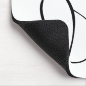 ミニマリストの黒猫の名前を追加 マウスパッド (コーナー)