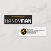 ミニマリストの2色ハンドマン看板 スキニー名刺 (正面/裏面)