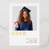 ミニマリストの2025年実在金箔の発表 箔招待状 (正面)