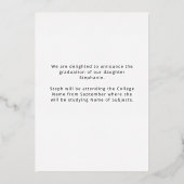 ミニマリストの2025年実在金箔の発表 箔招待状 (裏面)