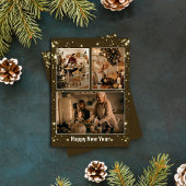 ミニマリストの3枚の写真を使ったコラージュクリスマスホリデーカード シーズンカード