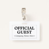ミニマリストの「OFFICIAL GUEST」バッジ バッジ (裏面クリップ)