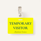ミニマリストの「TEMPORARY VISITOR」バッジ バッジ (裏面クリップ)