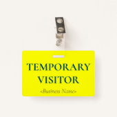 ミニマリストの「TEMPORARY VISITOR」バッジ バッジ (正面クリップ)