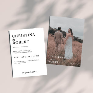 ミニマリストのBoho Photo 結婚's 招待状