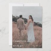 ミニマリストのBoho Photo 結婚's 招待状 (正面)