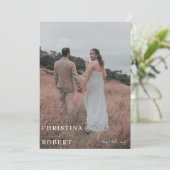 ミニマリストのBoho Photo 結婚's 招待状 (スタンド正面)