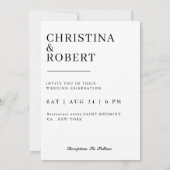 ミニマリストのBoho Photo 結婚's 招待状 (裏面)