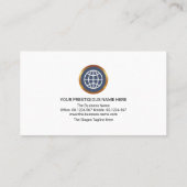 ミニマリストのPlain Blue Lines創立者CEO 名刺 (裏面)