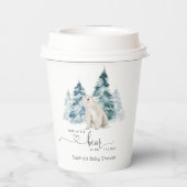 ミニマリストのPolar bearベビーシャワー 紙コップ (裏面)