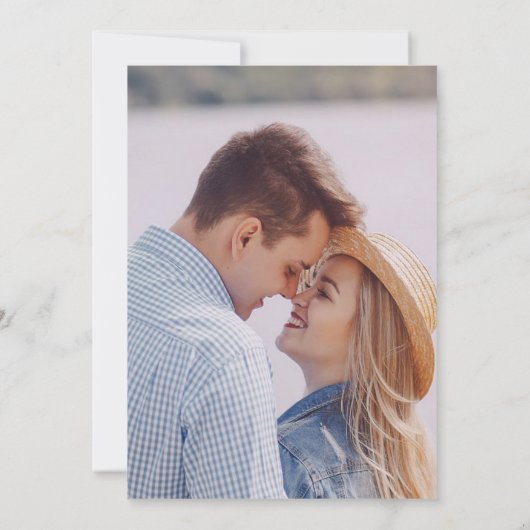 ミニマリストのSage Green フェイク Vellum Photo結婚's セーブザデート (裏面)