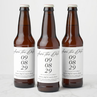 ミニマリストのSave the date ビールラベル