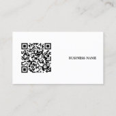 ミニマリストはっきりしたグレイ・モノグラムQRコードコンサルタント 名刺 (裏面)