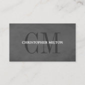 ミニマリストはっきりしたグレイ・モノグラムQRコードコンサルタント 名刺 (正面)