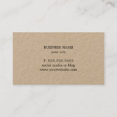 ミニマリストはっきりしたプレミアムクラフトブラックコンサルタント 名刺 (裏面)