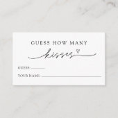 ミニマリストはゲームのカードの数を推測キス エンクロージャーカード (正面)