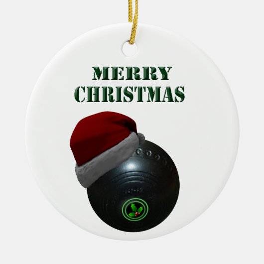 ミニマリストはメリークリスマスを食べる。 セラミックオーナメント (正面)