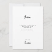 ミニマリストは俺の花嫁のセージだ 招待状 (裏面)