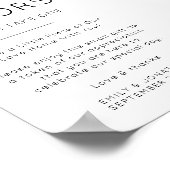 ミニマリストは印刷可結婚能のサインを好む ポスター (角)