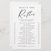 ミニマリストは彼女はむしろブライダルシャワーゲーム (正面/裏面)