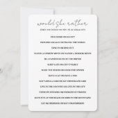 ミニマリストは彼女はむしろ赤ちゃんシャワーのゲーム 招待状 (正面)