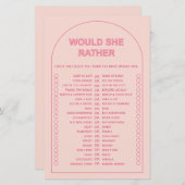 ミニマリストは彼女はブライダルシャワーのゲームフライ (正面/裏面)