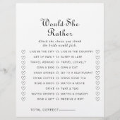 ミニマリストは彼女はブライダルシャワーゲーム (正面)