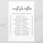 ミニマリストは彼女はブライダルシャワーゲーム (正面)