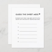 ミニマリストは甘い混乱ゲームカードを推測 (正面/裏面)