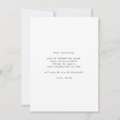 ミニマリストは私のブライドメイド提案カード サンキューカード (裏面)