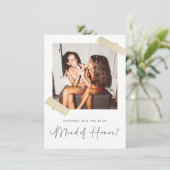 ミニマリストは私のメイド・オブ・オーナー（花嫁付き添い人）カード サンキューカード (スタンド正面)