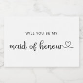 ミニマリストは私のメイド・オブ・オーナー（花嫁付き添い人） スパークリングワインラベル (シングルラベル)