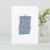 ミニマリストは私のメイド・オブ・オーナー(花嫁付き添い人)ダスティブルー 招待状 (スタンド正面)