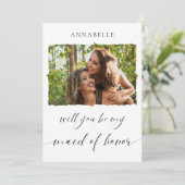 ミニマリストは私のメイド・オブ・オーナー(花嫁付き添い人)写真 招待状 (スタンド正面)