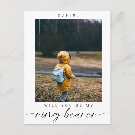 ミニマリストは私のリングや輪になりますベアラー写真シック ポストカード (正面)