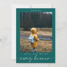 ミニマリストは私のリングや輪になりますベアラー写真シック 招待状