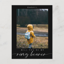 ミニマリストは私のリングや輪になりますベアラー写真ダーク ポストカード