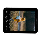 ミニマリストは私のリングや輪になりますベアラー写真ダーク マグネット (横)