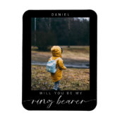 ミニマリストは私のリングや輪になりますベアラー写真ダーク マグネット (縦)