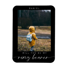 ミニマリストは私のリングや輪になりますベアラー写真ダーク マグネット