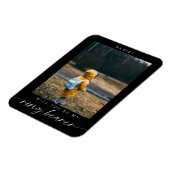 ミニマリストは私のリングや輪になりますベアラー写真ダーク マグネット (左側)