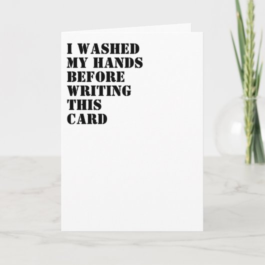 ミニマリストは私の手を洗ったCOVID 19タイポグラフィ カード (正面)