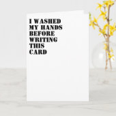 ミニマリストは私の手を洗ったCOVID 19タイポグラフィ カード (黄色い花)