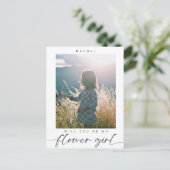 ミニマリストは私の花の女の子になるフォトシック ポストカード (スタンド正面)